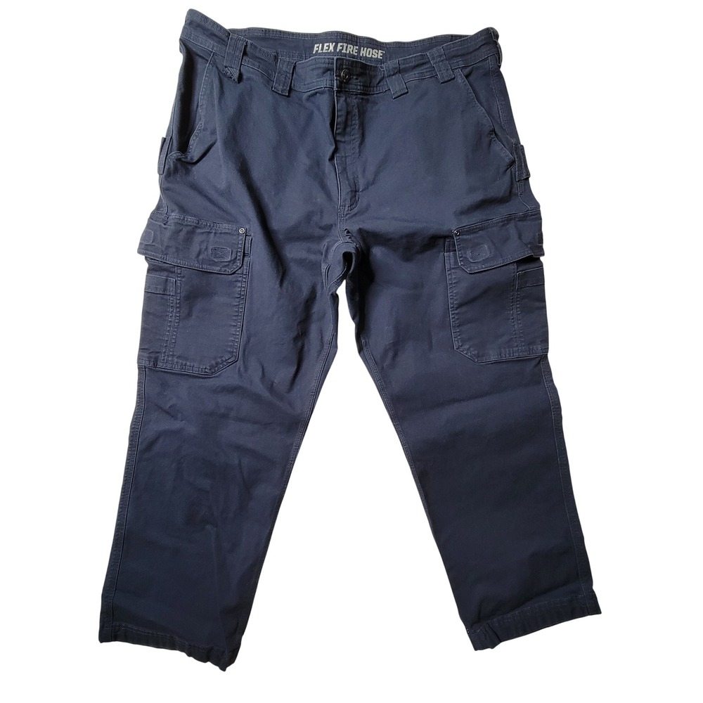 Duluth Trading Co Flex Fire Hose Cargo Pants Mens 44x30 Gorpcore Navy Blue